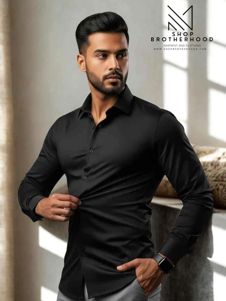 Formal Shirt - Full Sleeve -Black